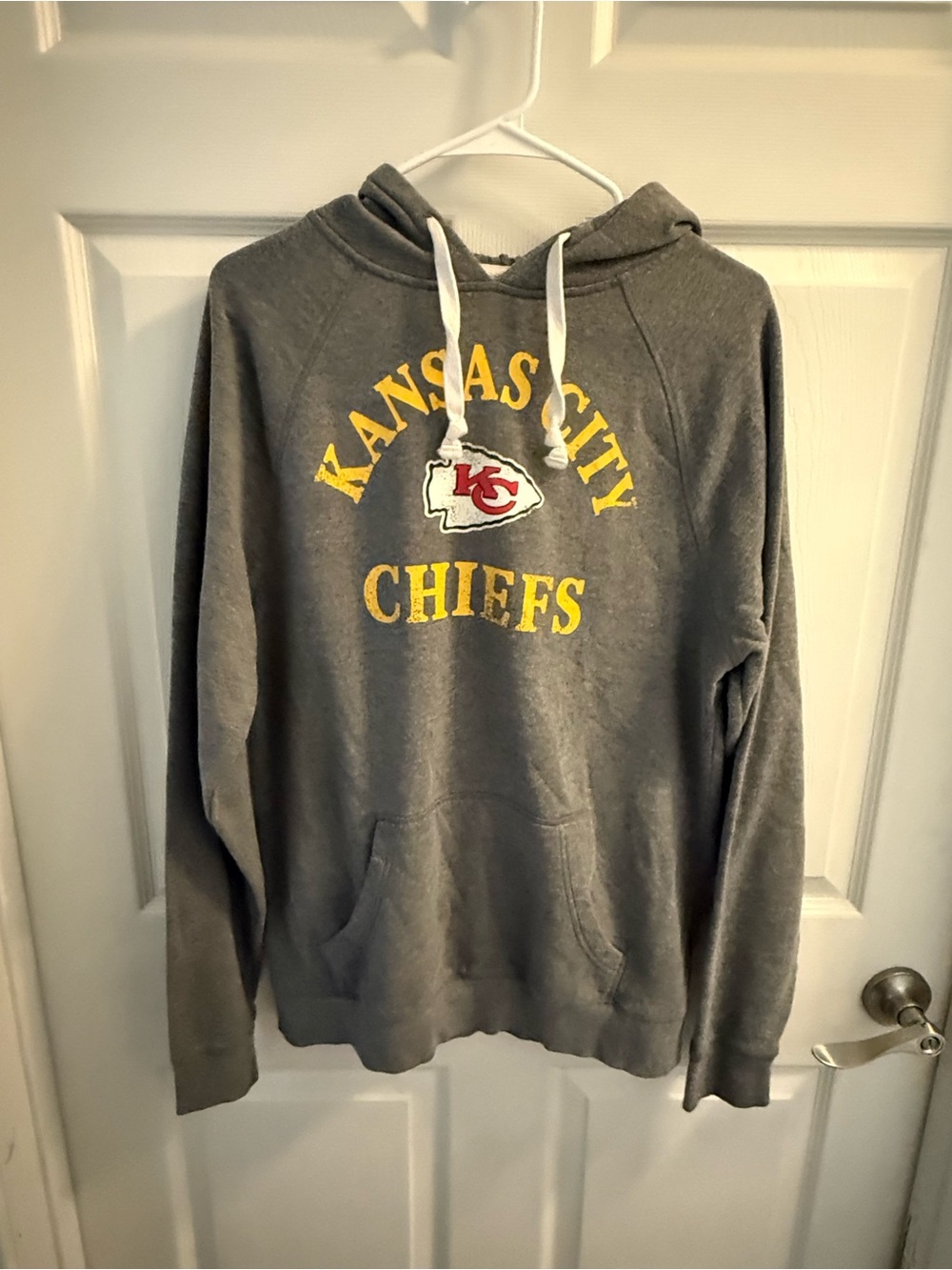 Team Apparel Kansas City Chiefs Gray Hoodie with Yellow Logo